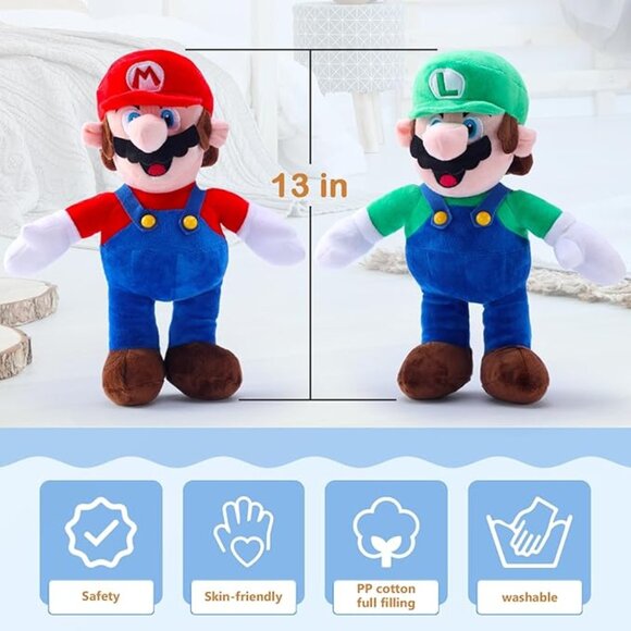 Super Mario and Luigi Plush Toys Set - Picture 3 of 8